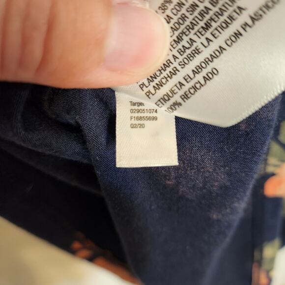 ISABEL by INGRID & ISABEL Navy Peach Floral Bodycon Maternity Dress Small S NEW - Picture 7 of 10